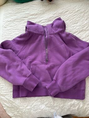 Purple Half-Zip Scuba Hoodie